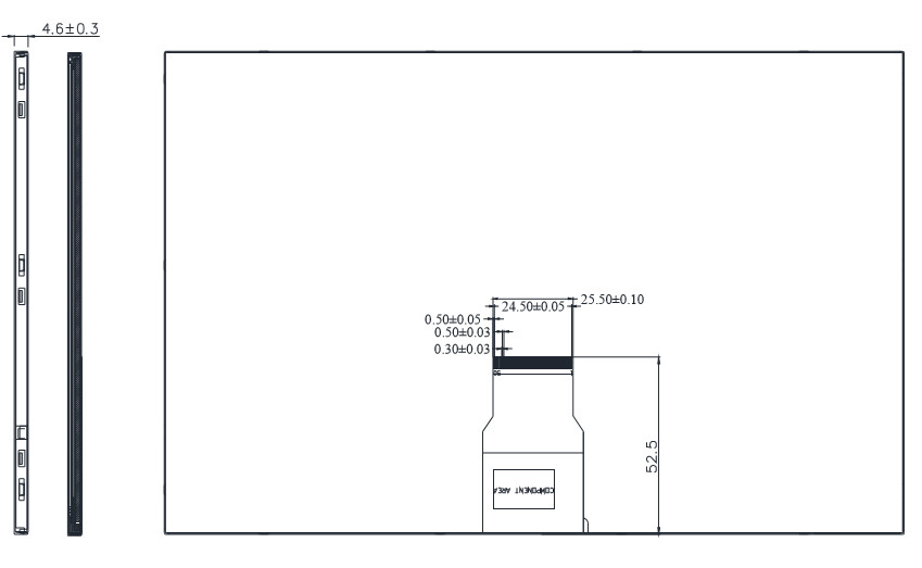 10.1 Inch 1280*800 40pins Lvds Interface IPS TFT LCD Panel