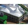 Buy cheap High Quality Aluminum Windproof Fireproof Outdoor High Peak Glass Wall Pagoda Tent from wholesalers