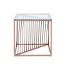 Buy cheap Square Metal Geometric Frame Side Table Coffee Table with Stainless Steel Base Tempered Glass Top from wholesalers