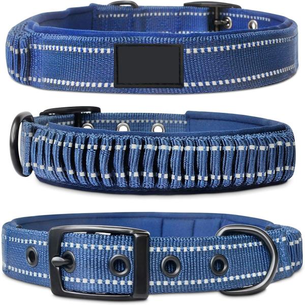 Buy cheap Padded Reflective Soft Nylon Dog Collar With Adjustable Stainless Steel Hardware from wholesalers