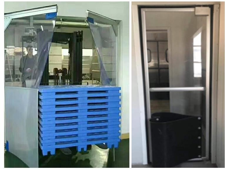 Noise Insulation PVC Double Leaf Swing Door Corridor 1200mm Width 40mm Thick