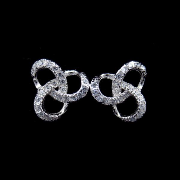 Buy cheap Handmade Cute 925 Silver Earrings For Engagement , Gift , Party , Wedding from wholesalers
