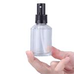 100ml Push Transparent Lotion Bottle Cream Refillable Glass Perfume Bottle
