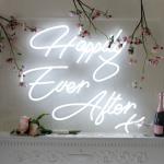 Acrylic Wall Mounted Neon Light Happy Birthday Sign Low Consumption