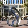 Buy cheap Brushed Stainless Steel Flowing Ribbon Sculpture Contemporary Reflective Art for Luxury Spaces from wholesalers