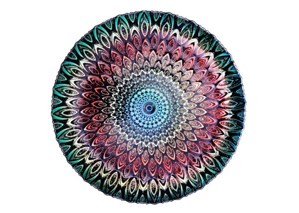 Buy cheap Baroque Style Retro Round Crystal Glass Plates 32cm 13 Inch from wholesalers