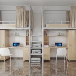 Space utilization and security strong double bed under the table apartment bed