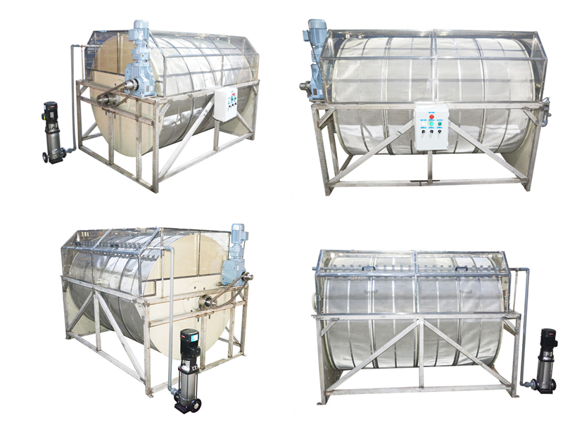 Farms Rotary Drum Filter Stainless Steel 304 316 Aquaculture Drum Screen Filter
