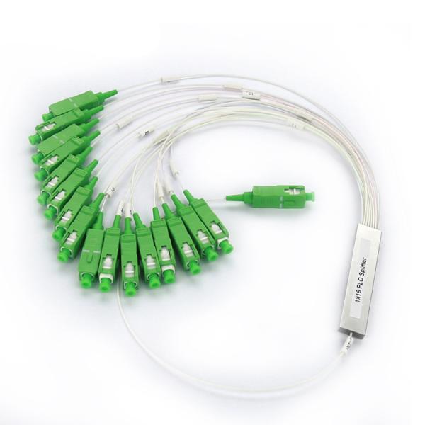 Buy cheap MINI Fiber Optic Coupler Splitter , SC APC 1 X 16 Single Mode Fiber Splitter For FTTH Internet from wholesalers