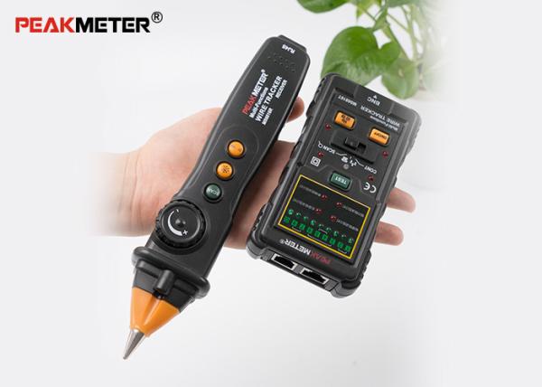 Quality Black Electrical Cable Tracker , Network Wire Coax Cable Continuity Tester for sale