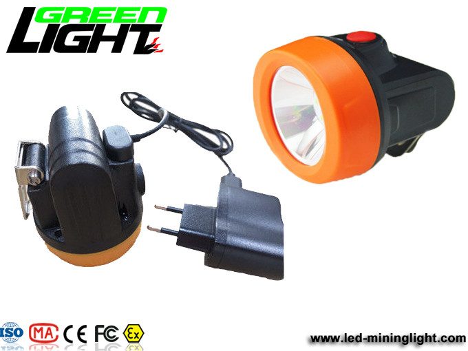 IP68 1W 2.8Ah Li Ion 6000Lux Mining Hard Hat Lights