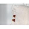 Buy cheap Heart Shaped Van Cleef Alhambra Earrings Carnelian With 18k Rose Gold from wholesalers