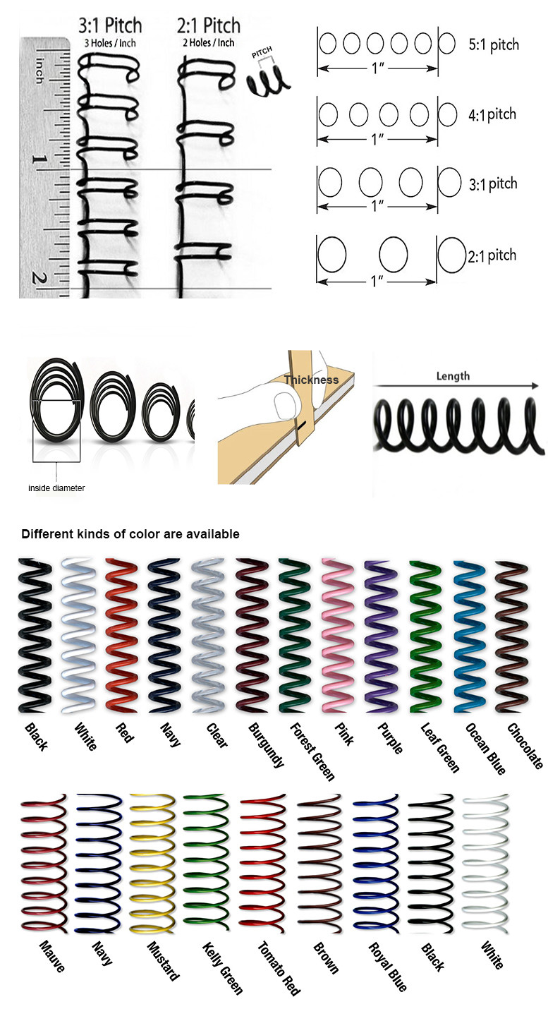 CPST 44mm Diameter Metal Wire Spiral Binding Coils