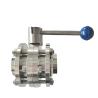 Buy cheap Sanitary Stainless Steel 304 316L Manual Three-Piece Welded Flange Wafer Butterfly Valve from wholesalers