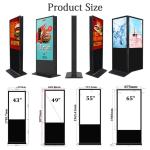 43 49 55 65 Inch Floor Standing LCD Display Advertising Screen Double Side