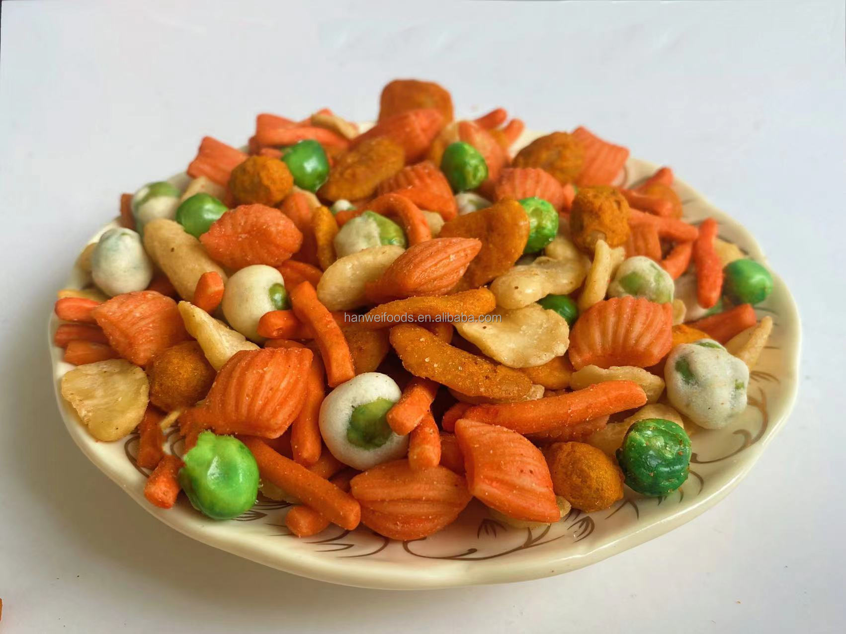 Red Fantastic Rice Crackers Enduring Taste Spicy Shrimp Crackers