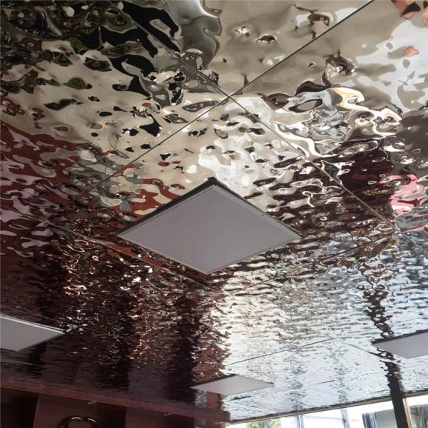 water wave bright finish stainless steel sheet gold color for ceiling decorative