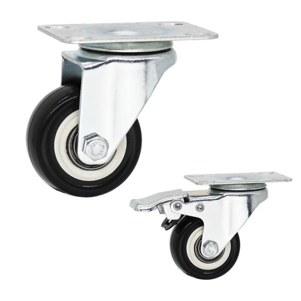 Buy cheap Small Size 1.5" Soft Wheel PVC Casters Top Plate Swivel Castors For Cabinets from wholesalers
