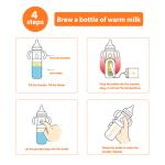 3 In 1 Travel Formula Dispenser Bottle USB Baby Milk Feeding Glass Bottle BPA