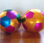 Shiny Cloth Inflatable Beach Toy Ball 40 Cm Diameter OEM ODM Accepted Customized