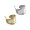 Buy cheap Lanciashow 925 Solid Silver Gold Plated Jewelry Wide Earrings Stud Retro Style from wholesalers