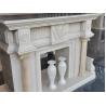 Buy cheap 30mm Thick White Marble Tile Fireplace Mantel Throughout Surround Inspirations from wholesalers