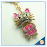 Buy cheap Custom Latest Fashion Souvenir Zinc Alloy Lucky Cat Rhinestone Metal Key Chain from wholesalers