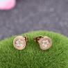 Buy cheap High Quality Rose Gold Plated Round Shape CZ Stud Earring Body Piercing Jewelry Earrings from wholesalers