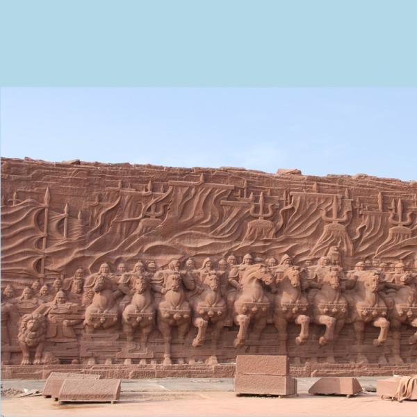 Buy cheap Large huge red sandstone sculpture project,China stone carving Sculpture supplier from wholesalers