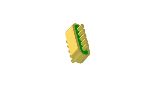 Buy cheap 5 Pins Gold Plated Glass To Metal Seal Connectors DC Hermetic Wire Feedthrough from wholesalers