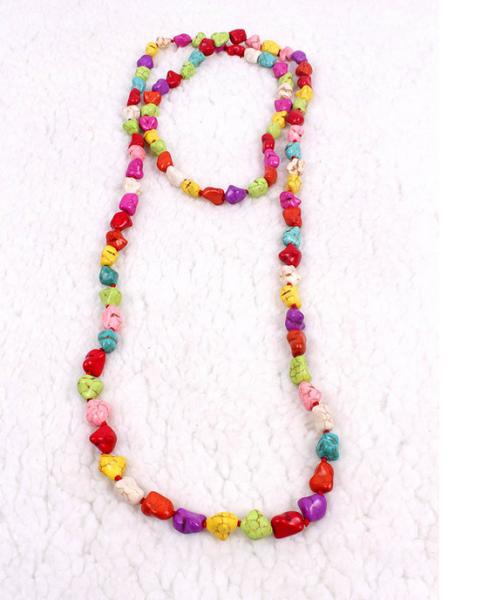 Buy cheap Irregular turquoise beaded long necklace from wholesalers