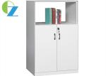 5mm Edge Slim Metal Storage Cabinet 2 Tier Cupboard 1 Open Shelf