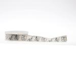 1 Color Screen Printed Cotton Ribbon , Chocolate Box Colored Cotton Twill Tape