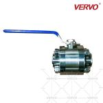 DN40 Floating Ball Type Three Piece Forged Steel Ball Valve Stainless Steel Soft
