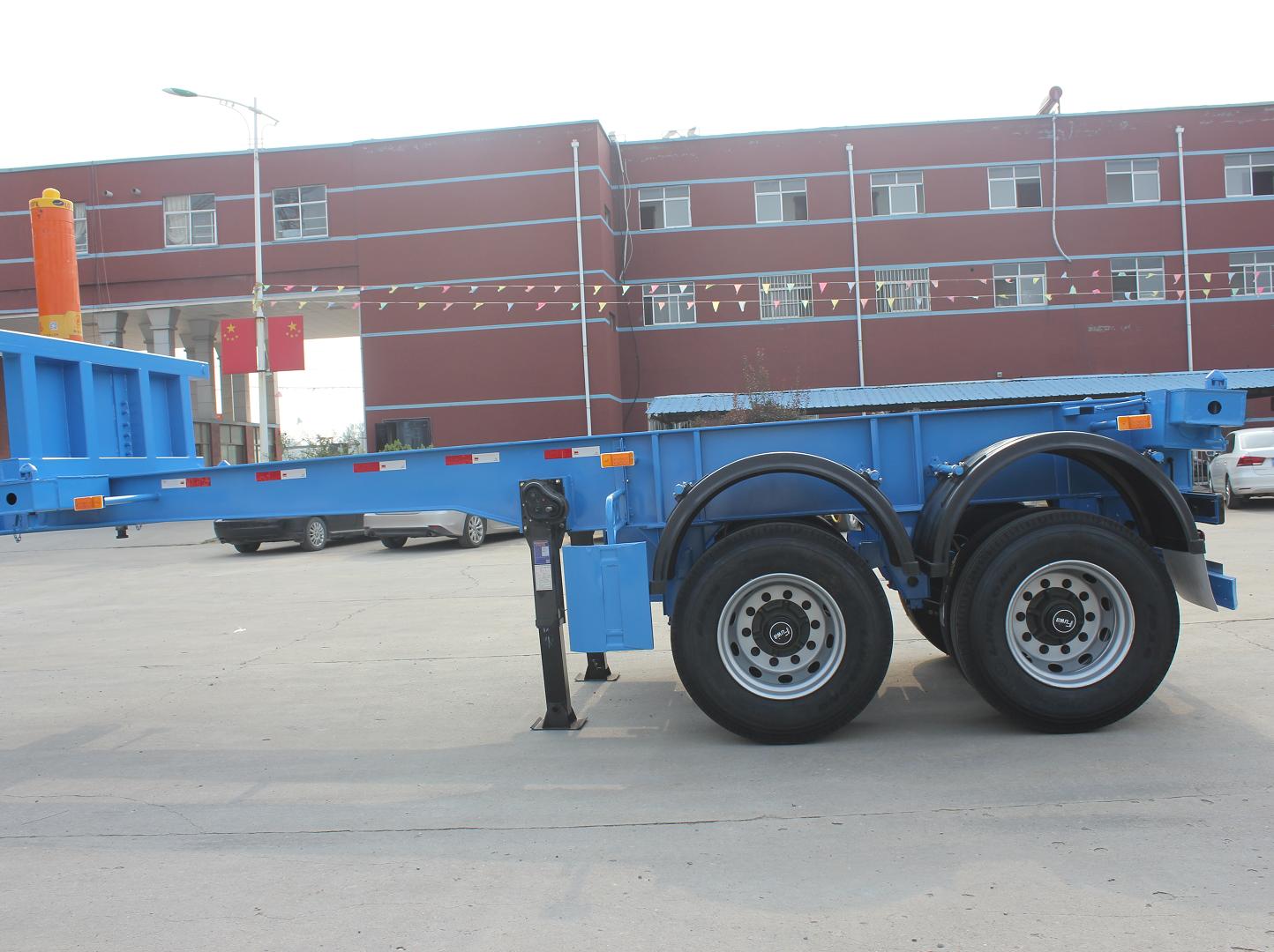35-60 Tons Rated Load Self Loading Container Dump Trailer with Skeleton Type