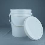 Round Plastic or Metal 5 Gallon Bucket with Handle and Gasket
