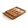 Buy cheap Outdoor Indoor Bamboo Cheese Board Cutlery Knife Set With Laser Or Burned Logo from wholesalers