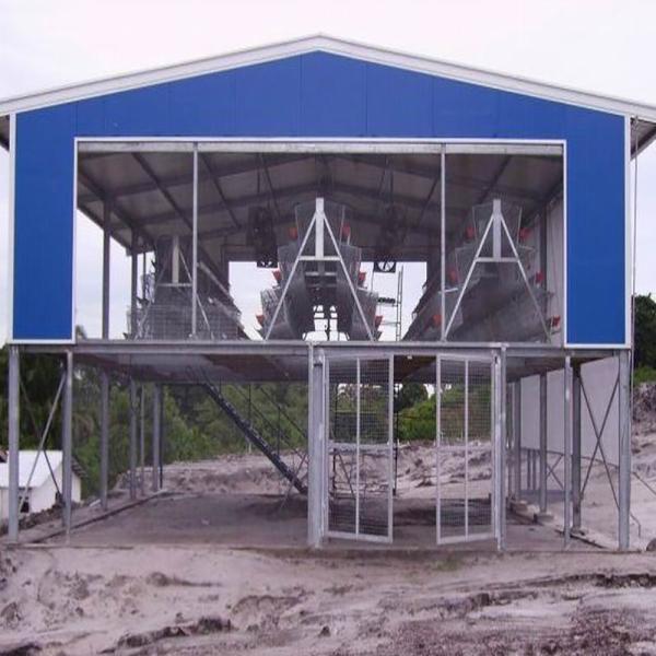 Q235B Galvanized Steel Structure Poultry House Bolts Connection Steel Chicken