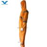 Buy cheap OEM Accepted Elastic Wrist Disposable PP PE 56GSM Reflective Tape Orange Coveralls from wholesalers