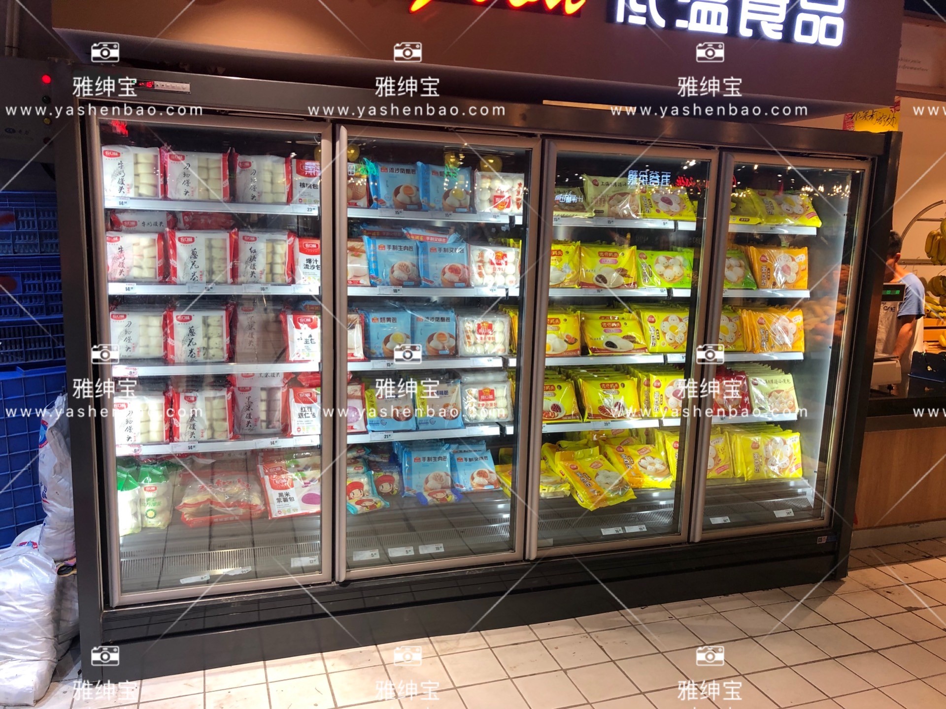 Multideck Split Supermarket Display Chiller R404a R22 With Doors