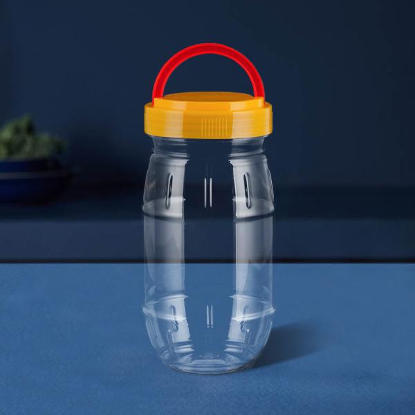Buy cheap 700ML Clear Sealed PET Candy Coffee Bean Storage Jars With Easy Open Lids from wholesalers