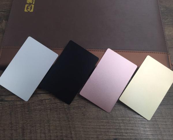 Buy cheap Colored Metal Business Cards Printing , Square Custom Aluminum Business Card from wholesalers