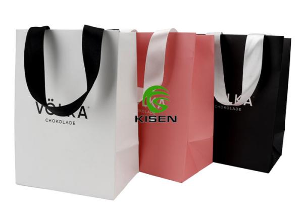 Buy cheap Soft Art Paper Retail Shop Bags With Twisted Handles Customized Logo / Size from wholesalers