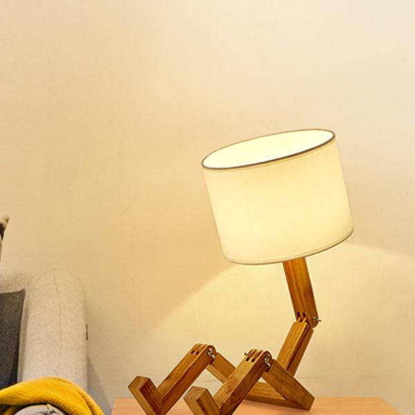 Buy cheap Folding Table Lamp Creative European Fashion Bedroom wood robot art table lamp(WH-MTB-28) from wholesalers