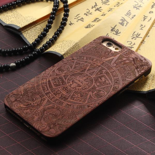 Buy cheap OEM Anti - Static Full Wood Carved iPhone 6 Plus Case with Natural Texture from wholesalers