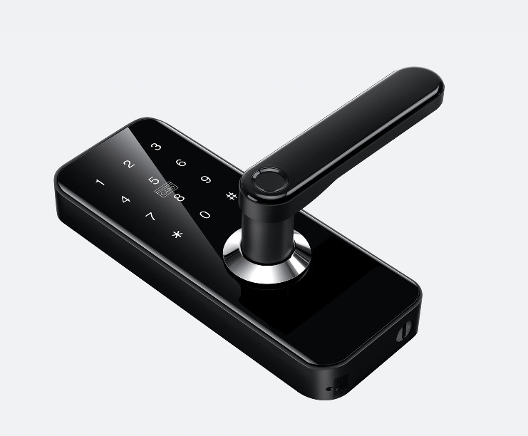 Black Bluetooth Smart Door Lock / Fingerprint Door Lock