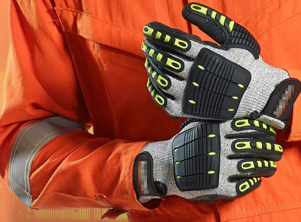 Luxcury Cut Proof Work Gloves TPR Mining Work Gloves Sandy Nitrile Coating