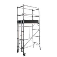 Buy cheap Silver Aluminium Scaffold Tower Customized Mobile Foldable Scaffolding Tower product