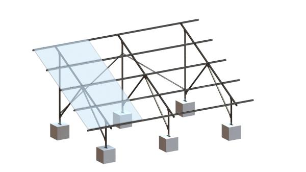 Buy cheap Common Rail Landscape Ground Mounted Solar Structure HDG Steel from wholesalers