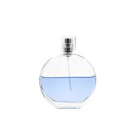 Buy cheap Frost Surface 50ml Round Perfume Bottle Tranparent Color Sliver / Goldeng product